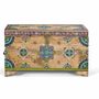 Storage boxes - Hand painted mango wood chest 81 cm - GINER Y COLOMER