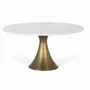 Tables basses - Table basse ronde avec plateau en marbre et structure en aluminium - GINER Y COLOMER