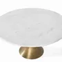 Tables basses - Table basse ronde avec plateau en marbre et structure en aluminium - GINER Y COLOMER