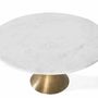 Coffee tables - Round coffee table with marble top and aluminum structure - GINER Y COLOMER