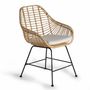 Chaises - Lot de 2 chaises en rotin et métal - GINER Y COLOMER