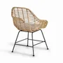 Chairs - Set of 2 rattan and metal chairs - GINER Y COLOMER