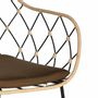 Fauteuils - Lot de 4 fauteuils en rotin et pieds en métal - GINER Y COLOMER