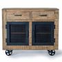 Sideboards - Sideboard in mango wood and natural metal - GINER Y COLOMER