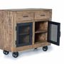 Sideboards - Sideboard in mango wood and natural metal - GINER Y COLOMER
