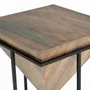 Tables basses - Table d'angle en bois de manguier en métal - GINER Y COLOMER