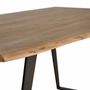 Tables Salle à Manger - Table à manger en bois d'acacia naturel et pieds en métal noir - GINER Y COLOMER