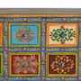 Commodes - Commode en bois de manguier avec détails multicolores peints à la main - GINER Y COLOMER