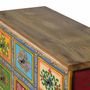 Commodes - Commode en bois de manguier avec détails multicolores peints à la main - GINER Y COLOMER