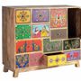 Commodes - Commode multicolore en manguier peint à la main - GINER Y COLOMER