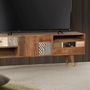 Meubles TV - Meuble TV en manguier noyer clair - GINER Y COLOMER