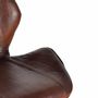 Tabourets - Lot de 2 tabourets en cuir naturel avec pieds en métal - GINER Y COLOMER