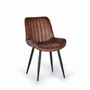 Chairs - Set of 2 chairs in brown leather and metal - GINER Y COLOMER