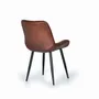 Chairs - Set of 2 chairs in brown leather and metal - GINER Y COLOMER