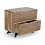 Night tables - Acacia wood bedside table and metal legs - GINER Y COLOMER