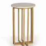 Tables basses - Table d'appoint avec plateau en marbre et pieds dorés - GINER Y COLOMER
