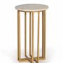 Coffee tables - Side table with marble top and gold legs - GINER Y COLOMER