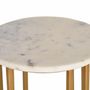 Coffee tables - Side table with marble top and gold legs - GINER Y COLOMER