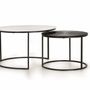 Tables basses - Lot de 2 tables basses avec structure et plateaux en métal - GINER Y COLOMER