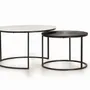 Tables basses - Lot de 2 tables basses avec structure et plateaux en métal - GINER Y COLOMER