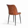 Chaises - Ensemble de 2 chaises en cuir naturel et pieds en métal - GINER Y COLOMER
