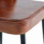 Chaises - Ensemble de 2 chaises en cuir naturel et pieds en métal - GINER Y COLOMER