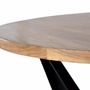 Tables Salle à Manger - Table à manger en bois d'acacia naturel et pieds en métal noir - GINER Y COLOMER