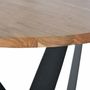 Tables Salle à Manger - Table à manger en bois d'acacia naturel et pieds en métal noir - GINER Y COLOMER