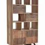 Shelves - Acacia wood shelf and natural-colored metal legs - GINER Y COLOMER