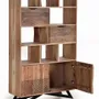 Shelves - Acacia wood shelf and natural-colored metal legs - GINER Y COLOMER