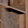 Shelves - Acacia wood shelf and natural-colored metal legs - GINER Y COLOMER