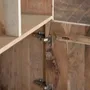 Shelves - Acacia wood shelf and natural-colored metal legs - GINER Y COLOMER