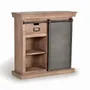 Console table - Mango wood console with sliding door - GINER Y COLOMER