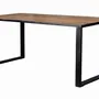 Tables Salle à Manger - Table à manger en métal et acacia naturel et noir 8 places - GINER Y COLOMER