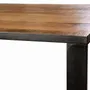 Tables Salle à Manger - Table à manger en métal et acacia naturel et noir 8 places - GINER Y COLOMER