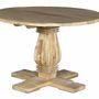 Tables Salle à Manger - Table à manger 4 places en manguier naturel diamètre 120 cm - GINER Y COLOMER