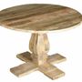 Tables Salle à Manger - Table à manger 4 places en manguier naturel diamètre 120 cm - GINER Y COLOMER