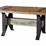 Dining Tables - Exclusive dining table in recycled wood and metal base - GINER Y COLOMER