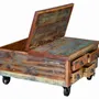 Tables basses - Table basse en bois recyclé multicolore - GINER Y COLOMER