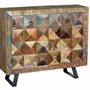 Commodes - Commode exclusive en bois recyclé multicolore - GINER Y COLOMER
