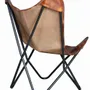 Chairs - Aged leather and iron chair - GINER Y COLOMER