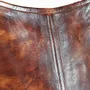 Chairs - Aged leather and iron chair - GINER Y COLOMER
