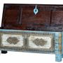 Storage boxes - Chest in blue mango and aged cherry - GINER Y COLOMER