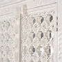Wardrobe - Mango wood cabinet mirror details in white - GINER Y COLOMER