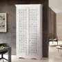 Wardrobe - Mango wood cabinet mirror details in white - GINER Y COLOMER