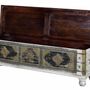 Storage boxes - Mango wood chest and aged white bronze details - GINER Y COLOMER