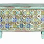 Boîtes de rangement - Coffre en bois de manguier avec détails verts et multicolores - GINER Y COLOMER