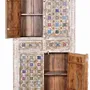 Wardrobe - Mango wood cabinet with ceramic and bronze details - GINER Y COLOMER