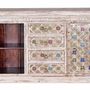 Sideboards - Mango wood sideboard with ceramic details - GINER Y COLOMER