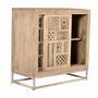 Sideboards - Sideboard in mango wood and natural-colored metal legs - GINER Y COLOMER